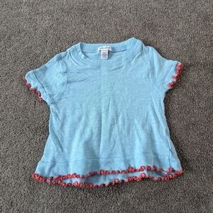 Splendid Babies 18 Months Blue Tshirt With Red Trim Details Cotton